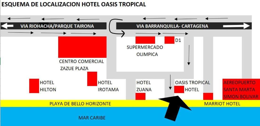 Oasis Tropical Hotel Санта-Марта Экстерьер фото